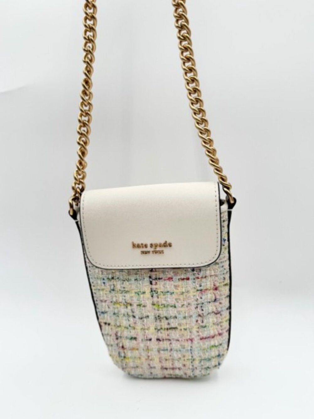 Kate Spade Steffie Tweed North South Phone Crossbody NWOT